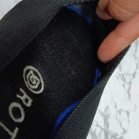 ROTHY'S THE FLAT black textile ballet women's slip-on size 8.5 round-toe - Picture 11 of 11